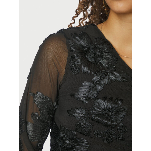 Neo Noir friana big flower mesh blouse 167272 100 black 06615.990.0066 large Neo Noir friana big flower mesh blouse 167272 100 black 06615.990.0066 large