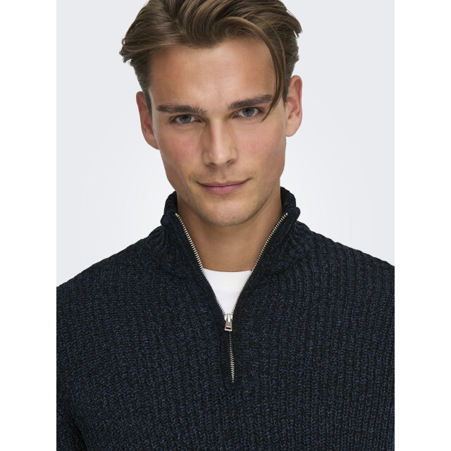 Only & Sons onsjoin reg ls high neck knit camp 22035796 dark sapphire 05711.240.0078 large