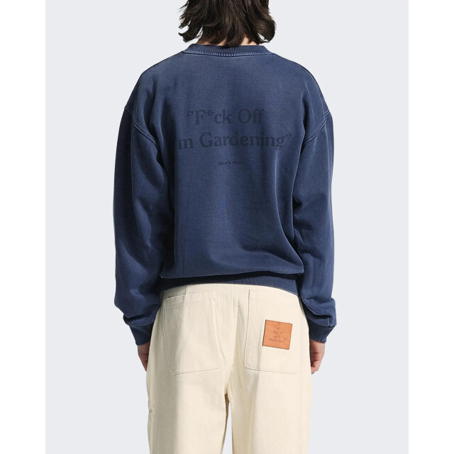 Bram's Fruit Heren distressed fuck off crewneck Distressed Fuck Off Crewneck-Midnight Blue large