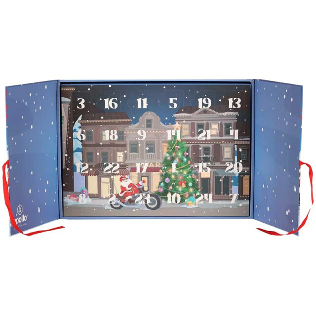 Apollo Heren sokken adventskalender 12-paar kerst giftbox 000120995001-42 large Apollo Heren sokken adventskalender 12-paar kerst giftbox 000120995001-42 large