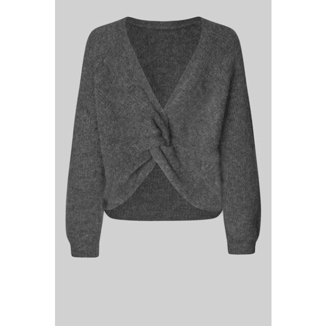 Second Female pullover flare knit 7003 dark grey melange 06711.970.0002 large