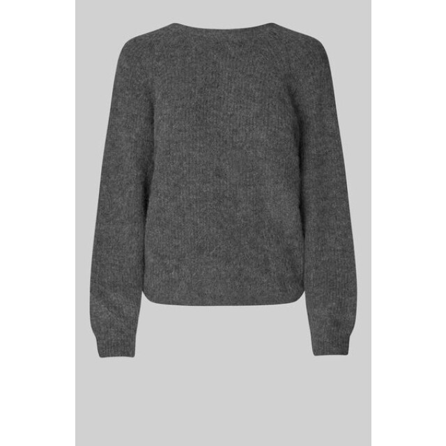 Second Female pullover flare knit 7003 dark grey melange 06711.970.0002 large