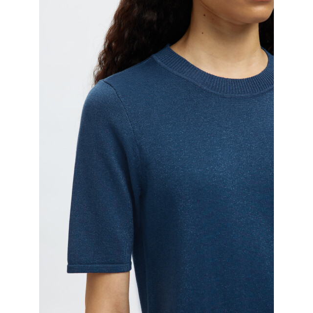 Selected Femme slflura 2/4 knit o-neck 16095948 key largo 06712.940.0105 large