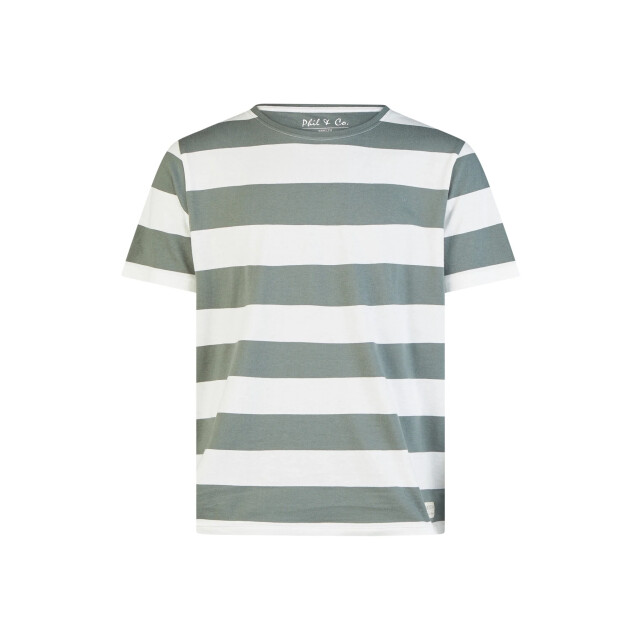 Phil & Co Heren shortama korte pyjama set groen gestreept PH-6117-02 large