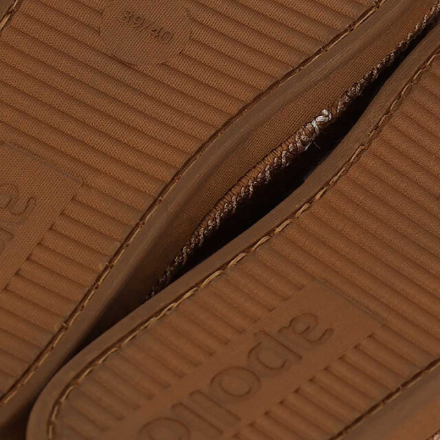 Apollo Dames instap pantoffels teddy donker 000123818011-Cognac large