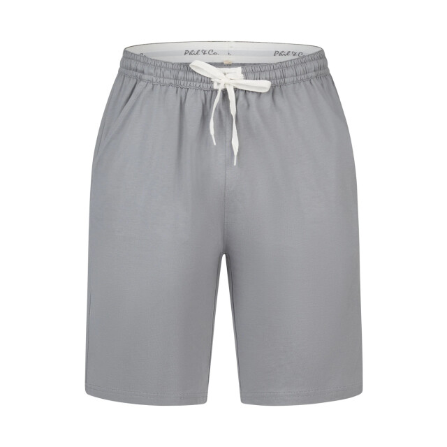 Phil & Co Heren shortama korte pyjama set grijs gestreept PH-6118-02 large