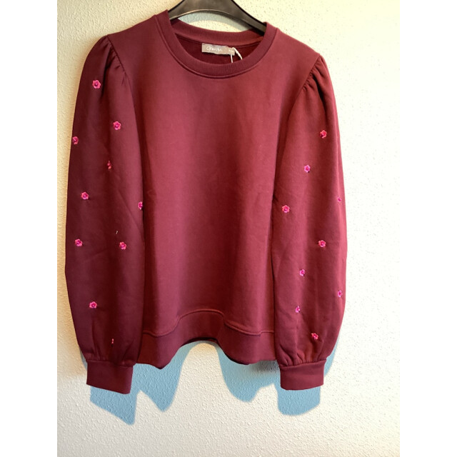 Geisha Sweater with pearls bordeaux 4209.47.0004 large