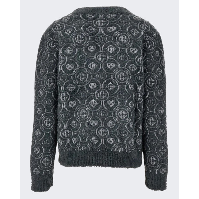 Casablanca Heren fluffy monogram cardigan M-AW25-KW-1094-01 large