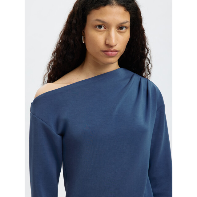 Selected Femme slftenny ls draped top 16099785 key largo 06712.940.0109 large