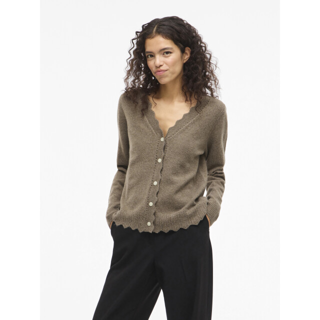Vila vinikolina v-neck l/s knit cardigan 14112175 falcon 06741.970.0014 large