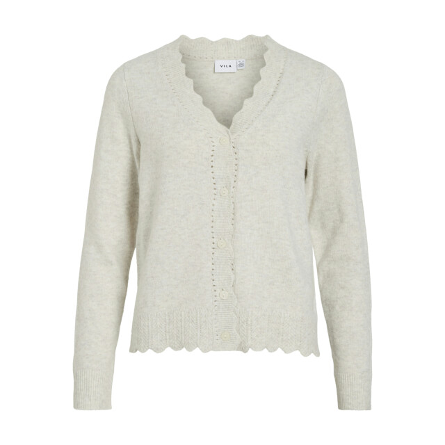 Vila vinikolina v-neck l/s knit cardigan 14112175 super light natural melange 06741.172.0010 large