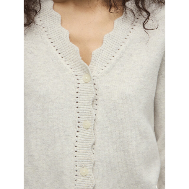 Vila vinikolina v-neck l/s knit cardigan 14112175 super light natural melange 06741.172.0010 large