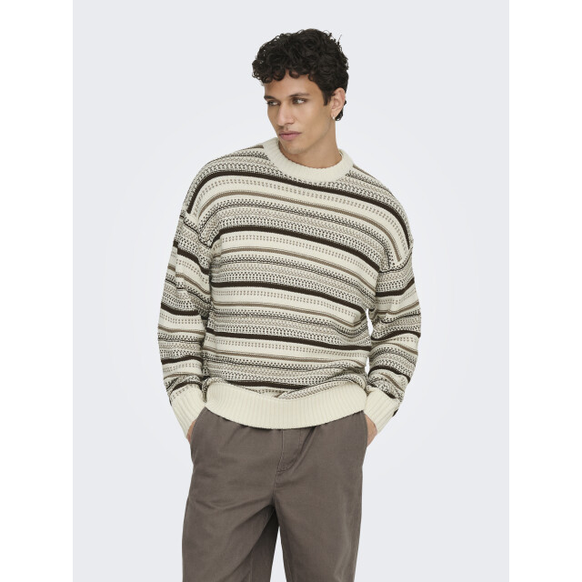 Only & Sons Onsroy rlx ls crew knit 22035125 large