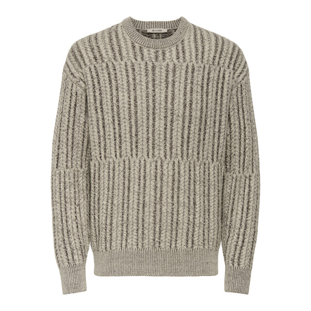 Only & Sons Onsfill rlx ls cabel crew knit 22035126 large