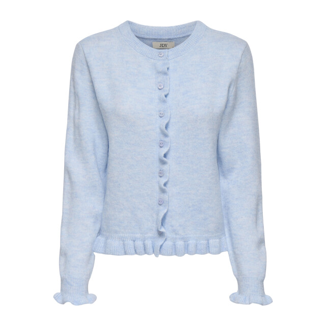 Jacqueline de Yong letty l/s on frill cardigan knt 15363485 cashmere 06741.211.0010 large