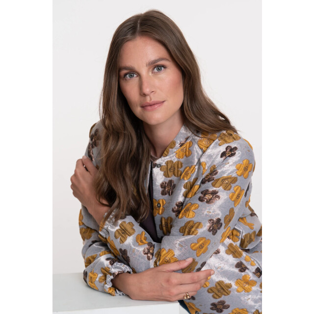 Geisha Bomber jacket 55883-20 -grey/yellow 55883-20-0925 large