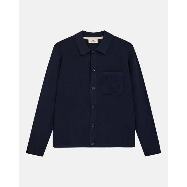 Anerkjendt 902032 aksvend needlerib knit cardigan 3059 sky captain 902032 large