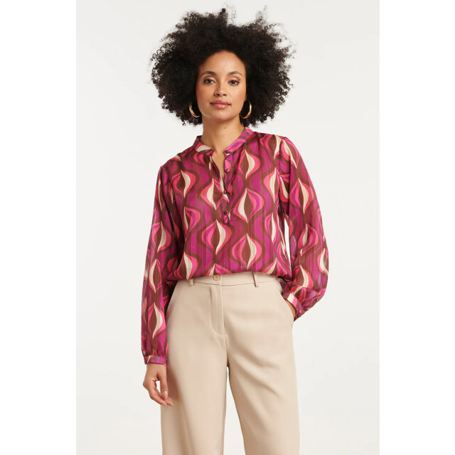 Smashed Lemon 25774 – chiffon blouse met lurex draad | 8720331408024 large