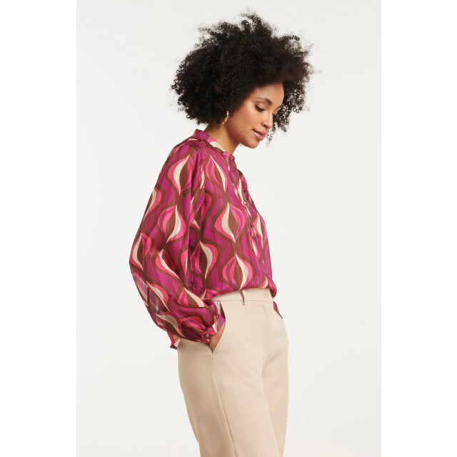 Smashed Lemon 25774 – chiffon blouse met lurex draad | 8720331408024 large