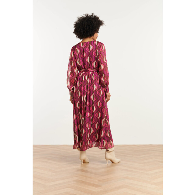 Smashed Lemon 25773 – chiffon maxi jurk met lurex detail | 8720331407942 large