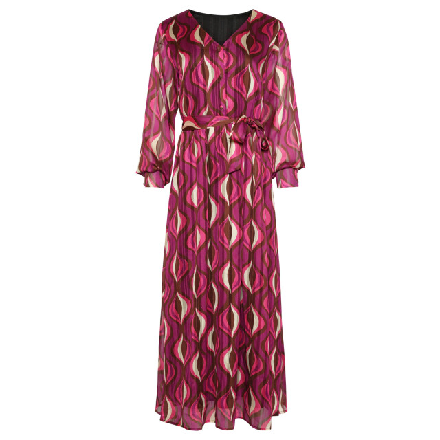 Smashed Lemon 25773 – chiffon maxi jurk met lurex detail | 8720331407942 large