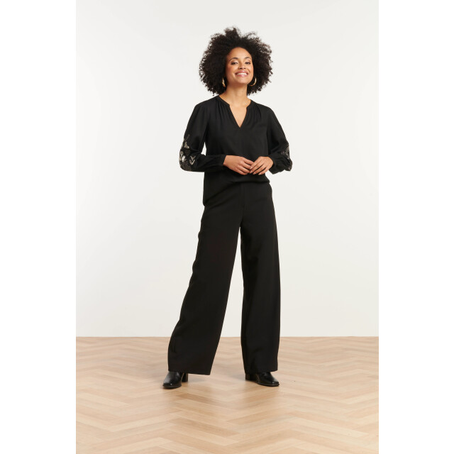 Smashed Lemon 25795 – top met handgeborduurde mouwen | 8720331410102 large