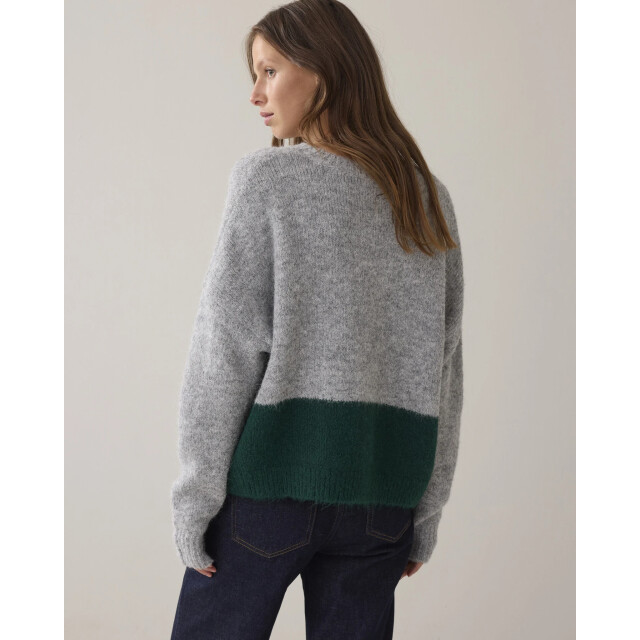 Summum 7s7963-7997 825 sweater cozy melange knit mid grey 7s7963-7997 825 large