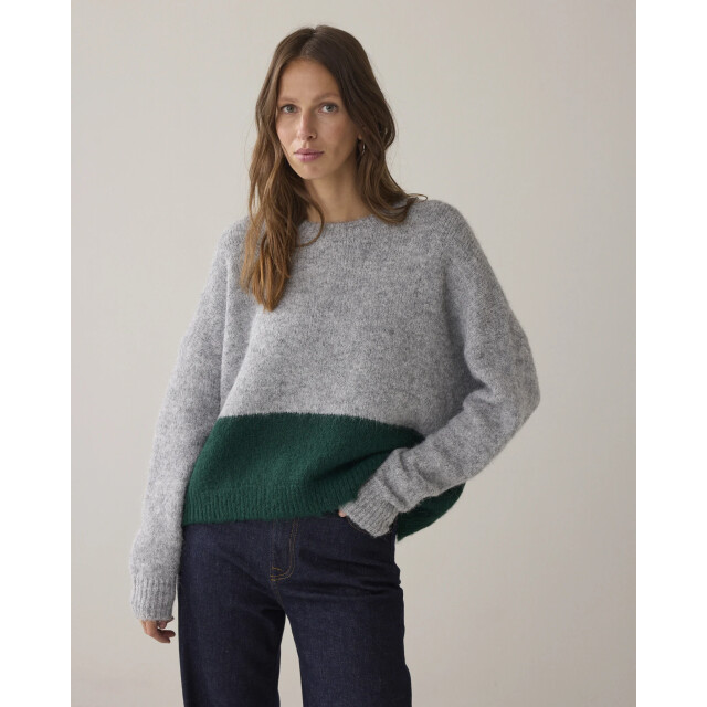 Summum 7s7963-7997 825 sweater cozy melange knit mid grey 7s7963-7997 825 large