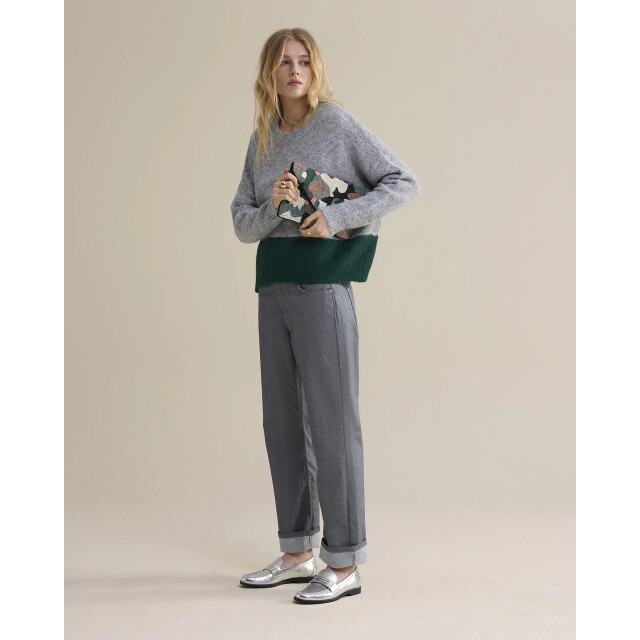 Summum 7s7963-7997 825 sweater cozy melange knit mid grey 7s7963-7997 825 large