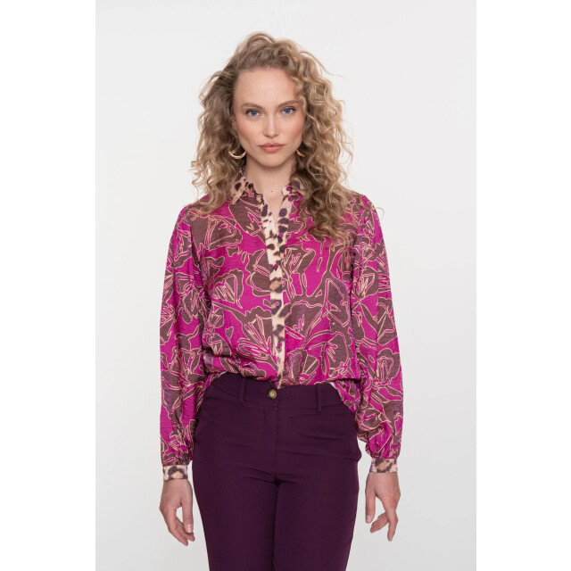 Geisha 53937-20 765 blouse mocca/fuchsia 53937-20 765 large