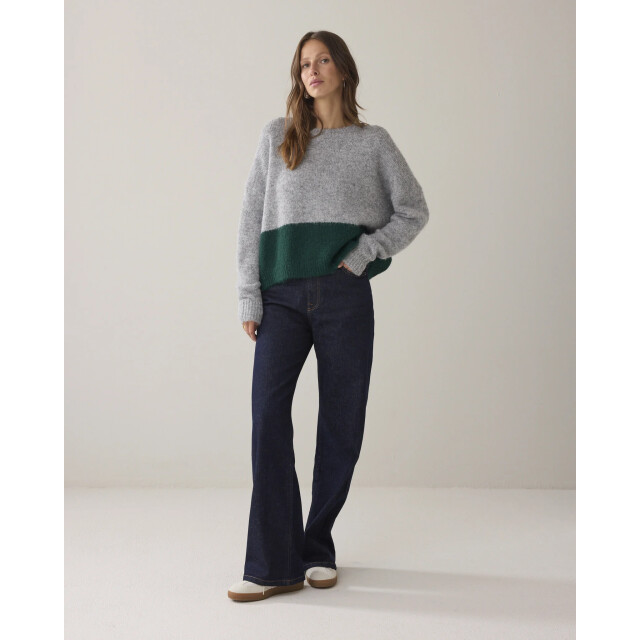 Summum 7s7963-7997 825 sweater cozy melange knit mid grey 7s7963-7997 825 large