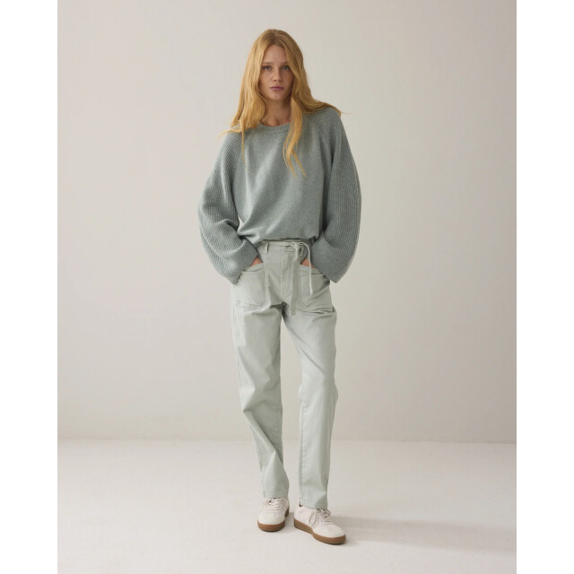 Summum 7s7950-70045 619 sweater superfine merino wool blend knit eucalyptus 7s7950-70045 619 large