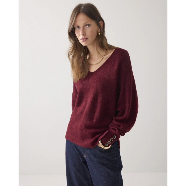 Summum 7s7927-7975 558 oversized sweater wool elastane blend knit merlot 7s7927-7975 558 large