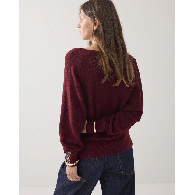 Summum 7s7927-7975 558 oversized sweater wool elastane blend knit merlot 7s7927-7975 558 large