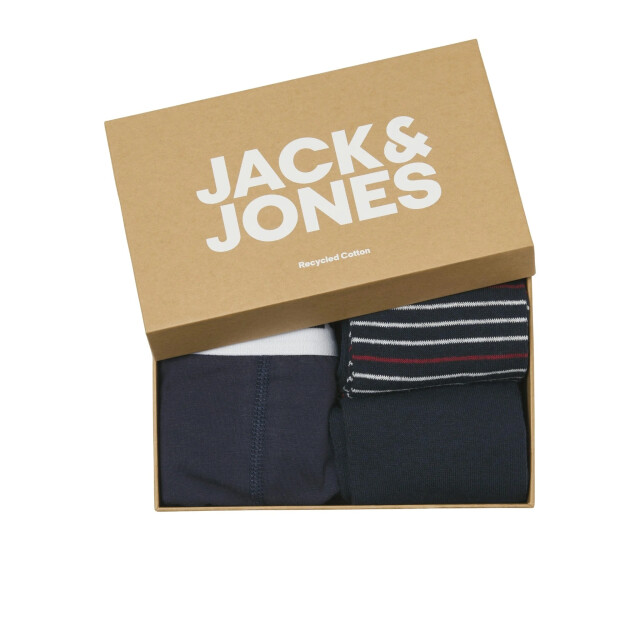Jack & Jones Heren giftbox sokken + boxershort jacordinary donker 12287058-Navy Blazer NB stripes large