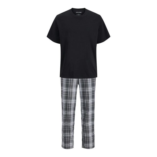 Jack & Jones Heren pyjamaset giftbox jacluca geruit zwart 12266993-Black P Asphalt check large