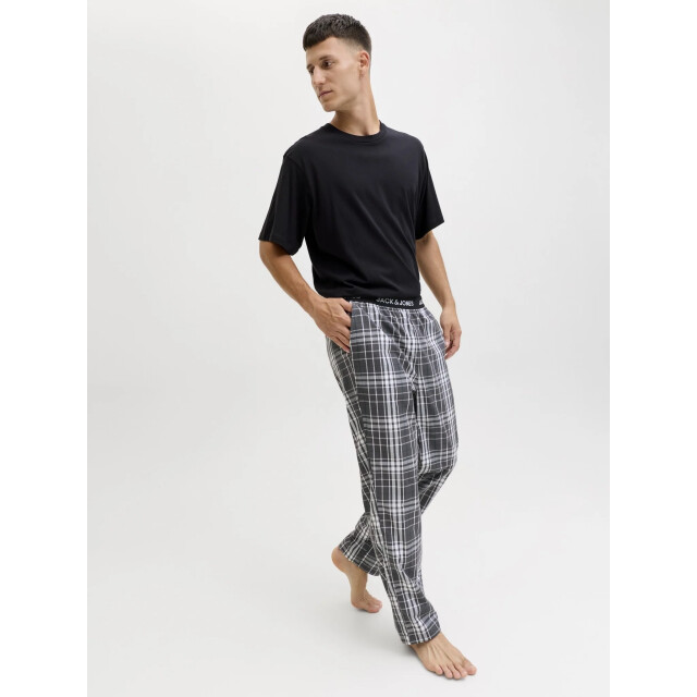 Jack & Jones Heren pyjamaset giftbox jacluca geruit zwart 12266993-Black P Asphalt check large