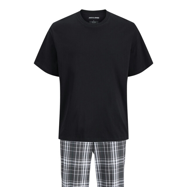 Jack & Jones Heren pyjamaset giftbox jacluca geruit zwart 12266993-Black P Asphalt check large
