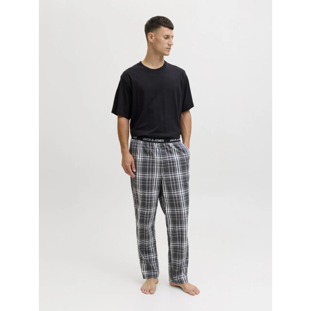 Jack & Jones Heren pyjamaset giftbox jacluca geruit zwart 12266993-Black P Asphalt check large