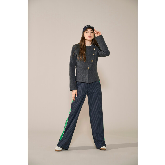 Only Onlmella life ls button jacket knt dark grey melan 15365335-179074002 large