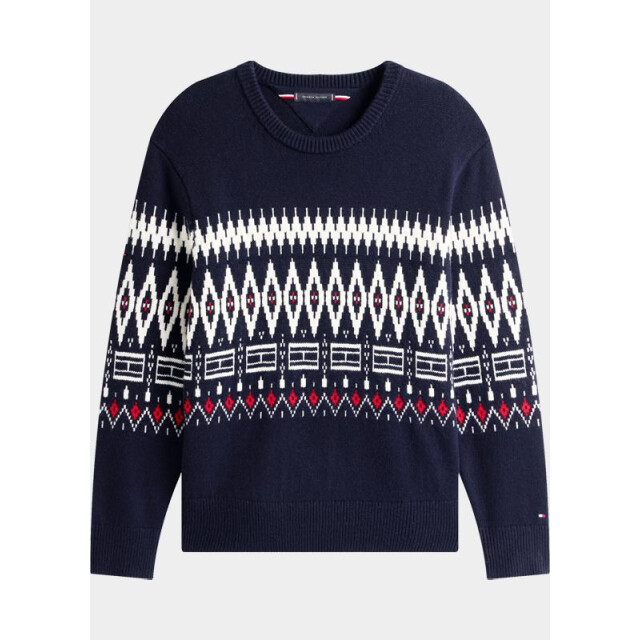 Tommy Hilfiger Pullover placed fairisle wool blend cr mw0mw40844/0a4 199168 large