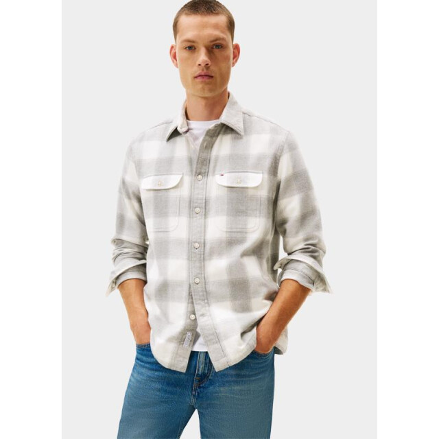 Tommy Hilfiger Casual hemd lange mouw flannel check shirt jacket mw0mw40483/0qy 199166 large