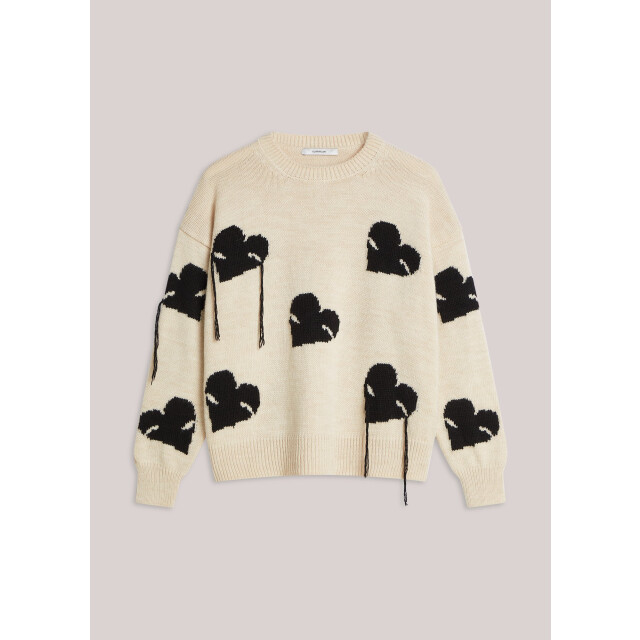 Summum 7s7960-70052 122 sweater instarsia knit ivory 7s7960-70052 122 large