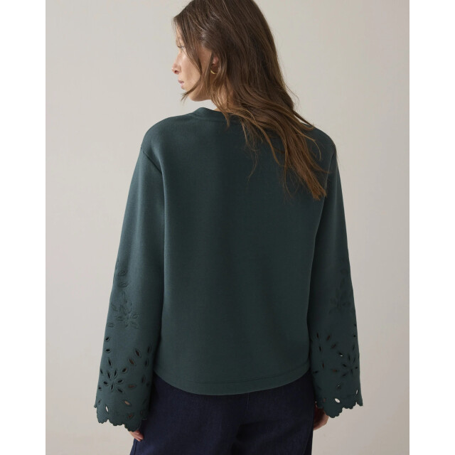 Summum 3s5213-30737 650 top embroidered sleeve emerald green 3s5213-30737 650 large