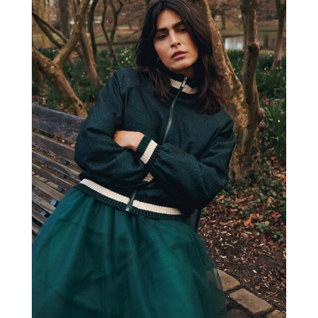 Summum 1s1273-12333 650 bomber jacket glitter jacquard emerald green 1s1273-12333 650 large