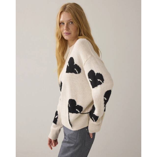 Summum 7s7960-70052 122 sweater instarsia knit ivory 7s7960-70052 122 large