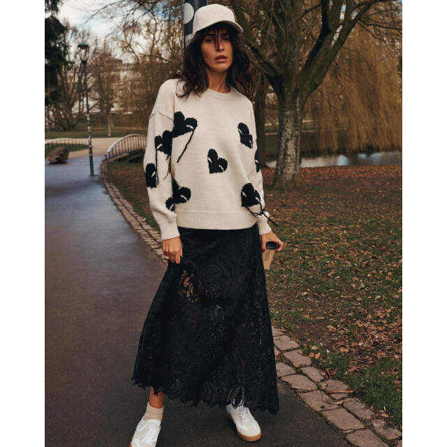 Summum 7s7960-70052 122 sweater instarsia knit ivory 7s7960-70052 122 large