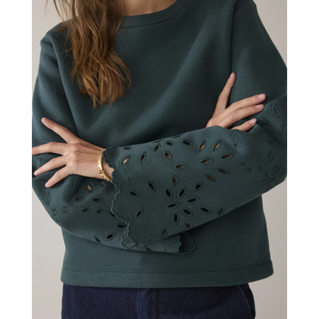 Summum 3s5213-30737 650 top embroidered sleeve emerald green 3s5213-30737 650 large