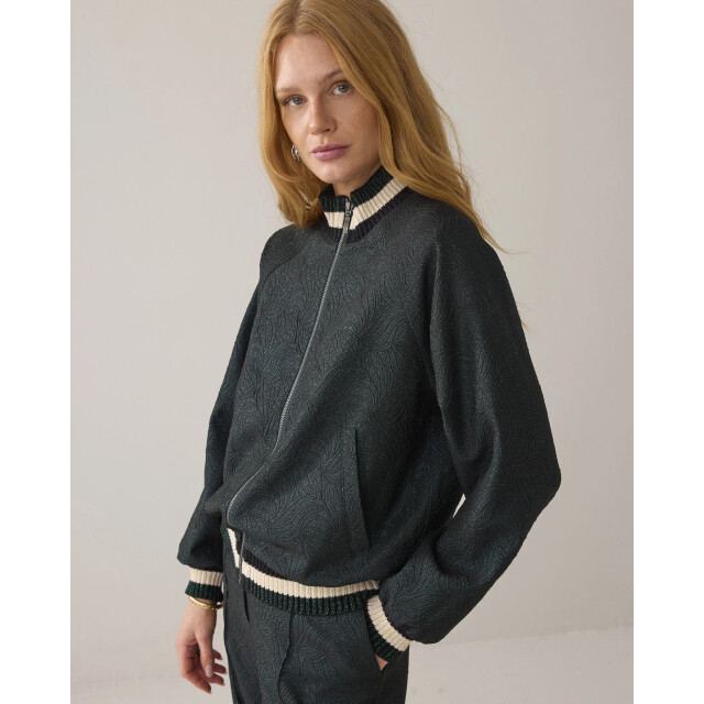 Summum 1s1273-12333 650 bomber jacket glitter jacquard emerald green 1s1273-12333 650 large