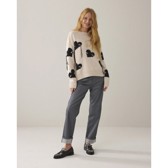 Summum 7s7960-70052 122 sweater instarsia knit ivory 7s7960-70052 122 large